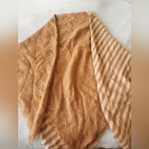 Super Cute Fall Striped Pumpkin Shawl